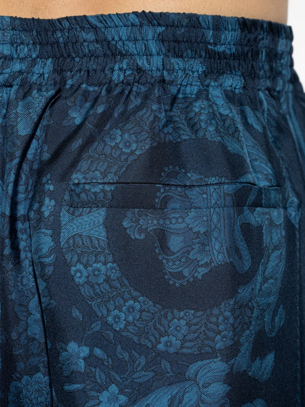 Versace Shorts met bloemenprint Blauw