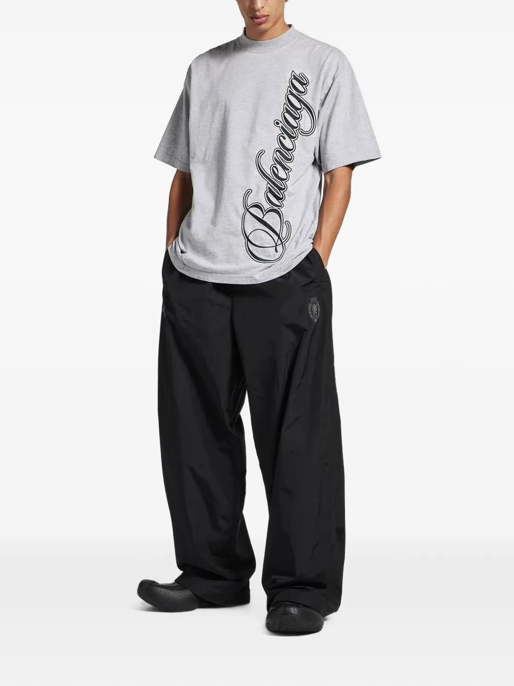 Balenciaga T-shirt met logo Grijs