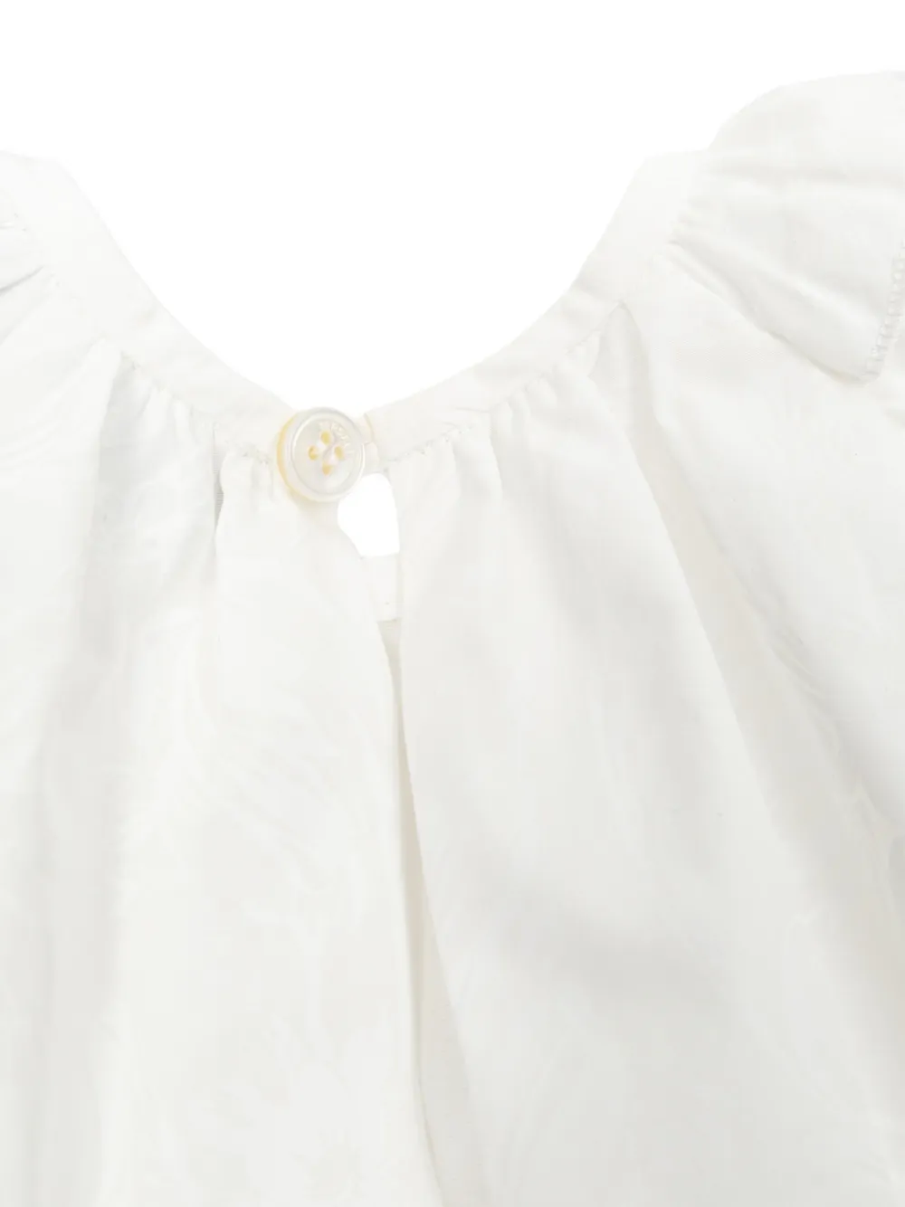 Versace Kids Jurk met ruches en bloemenprint Wit