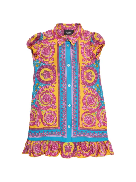 Versace Kids ruffled printed dress
