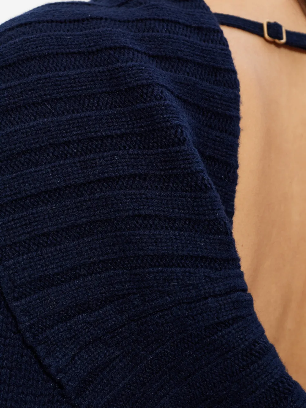 Cult Gaia Trui met open rug Blauw