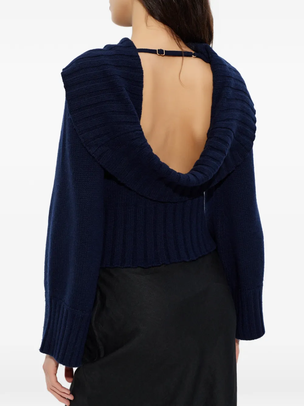 Cult Gaia Trui met open rug Blauw