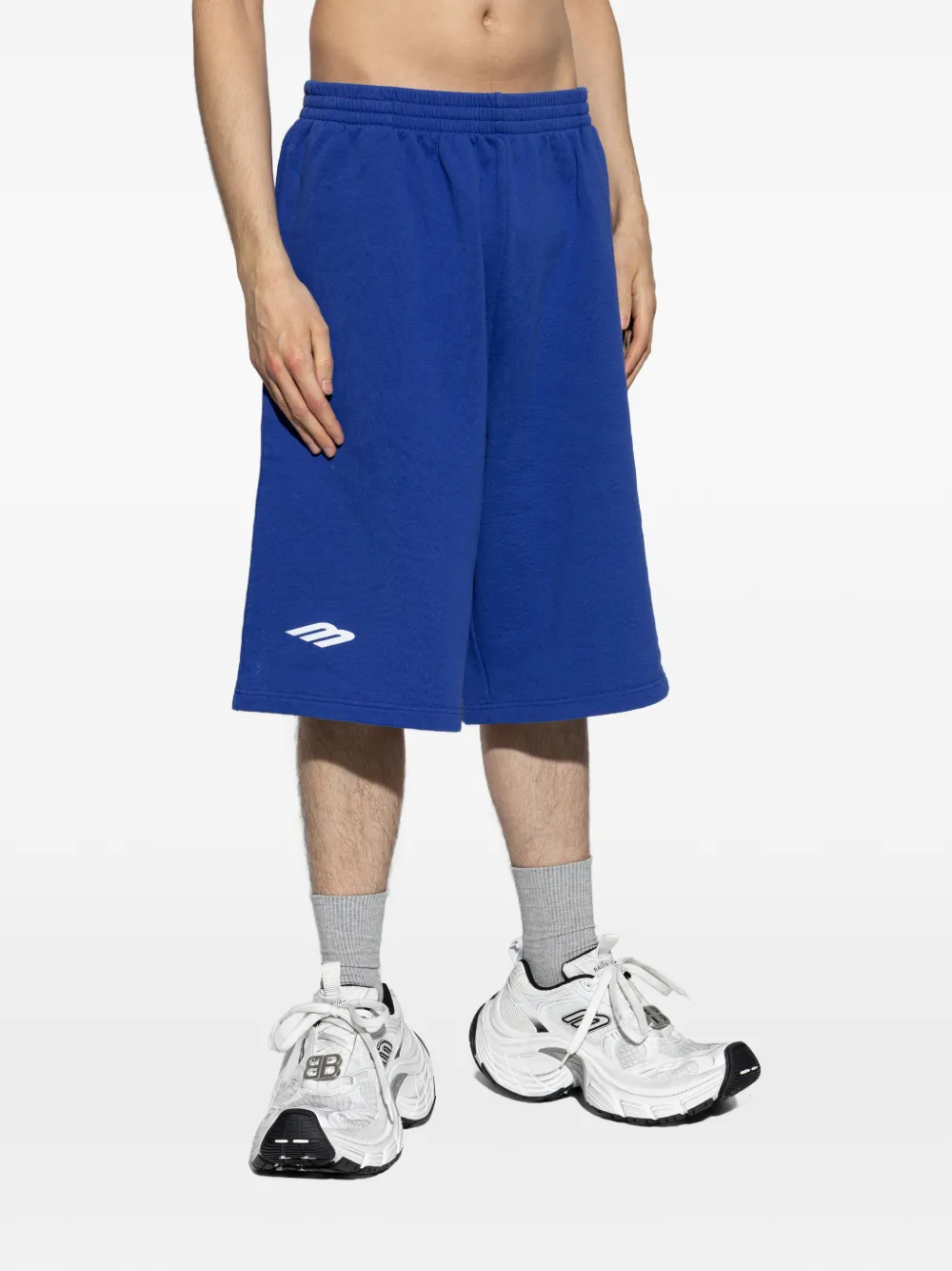 Balenciaga Shorts met borduurwerk Blauw
