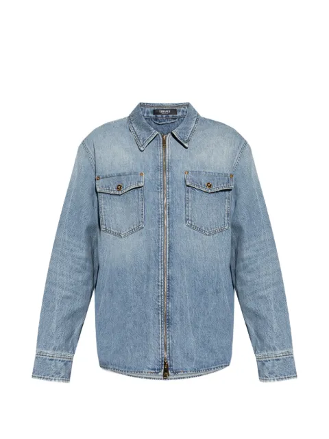 Versace zipped chest-pockets shirt