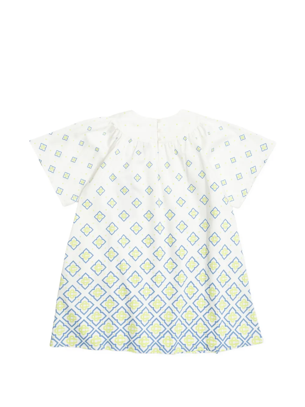 Monogram-Pattern Short-Sleeve Dress