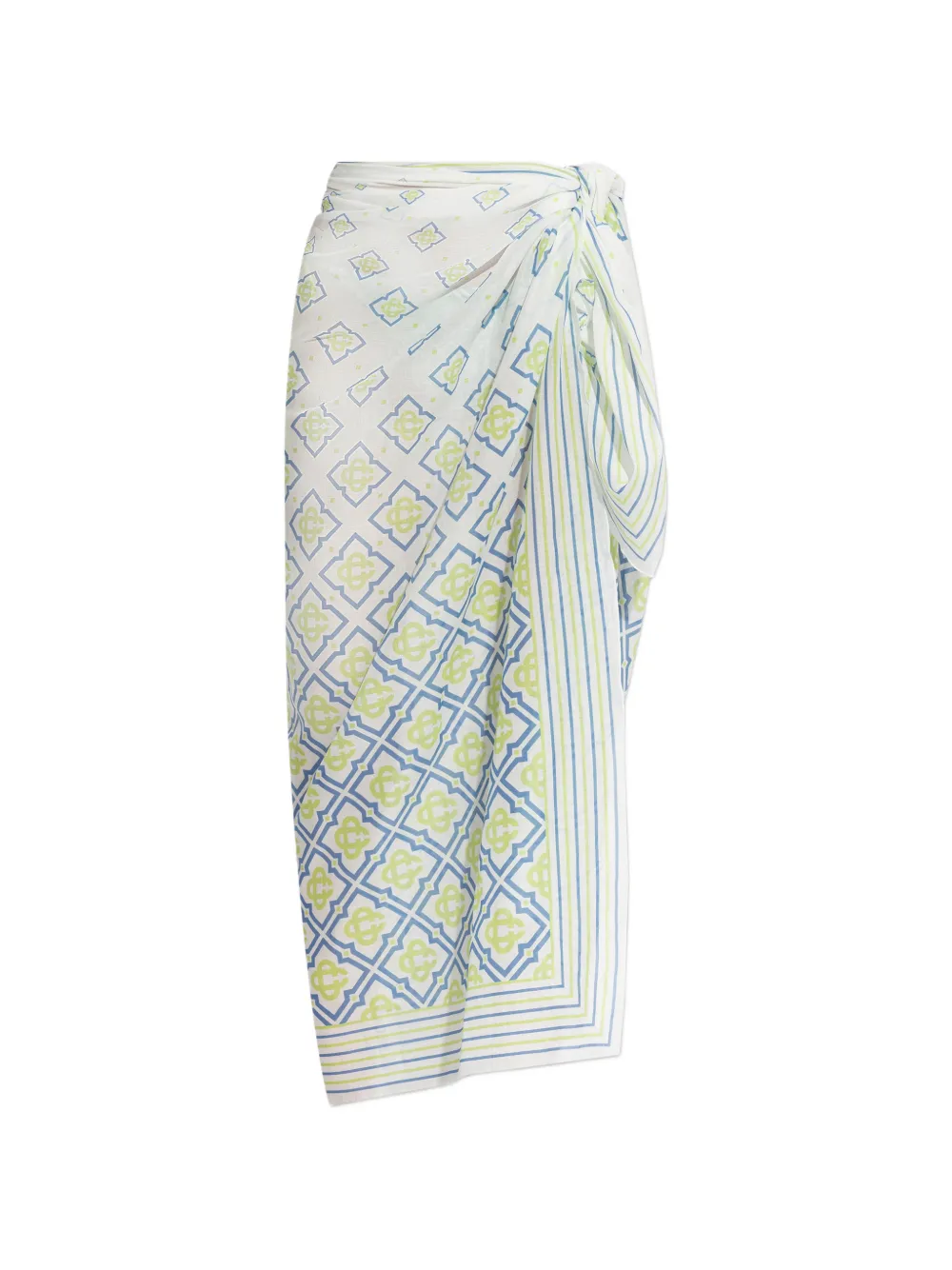 Casablanca monogram-print pareo - Bianco