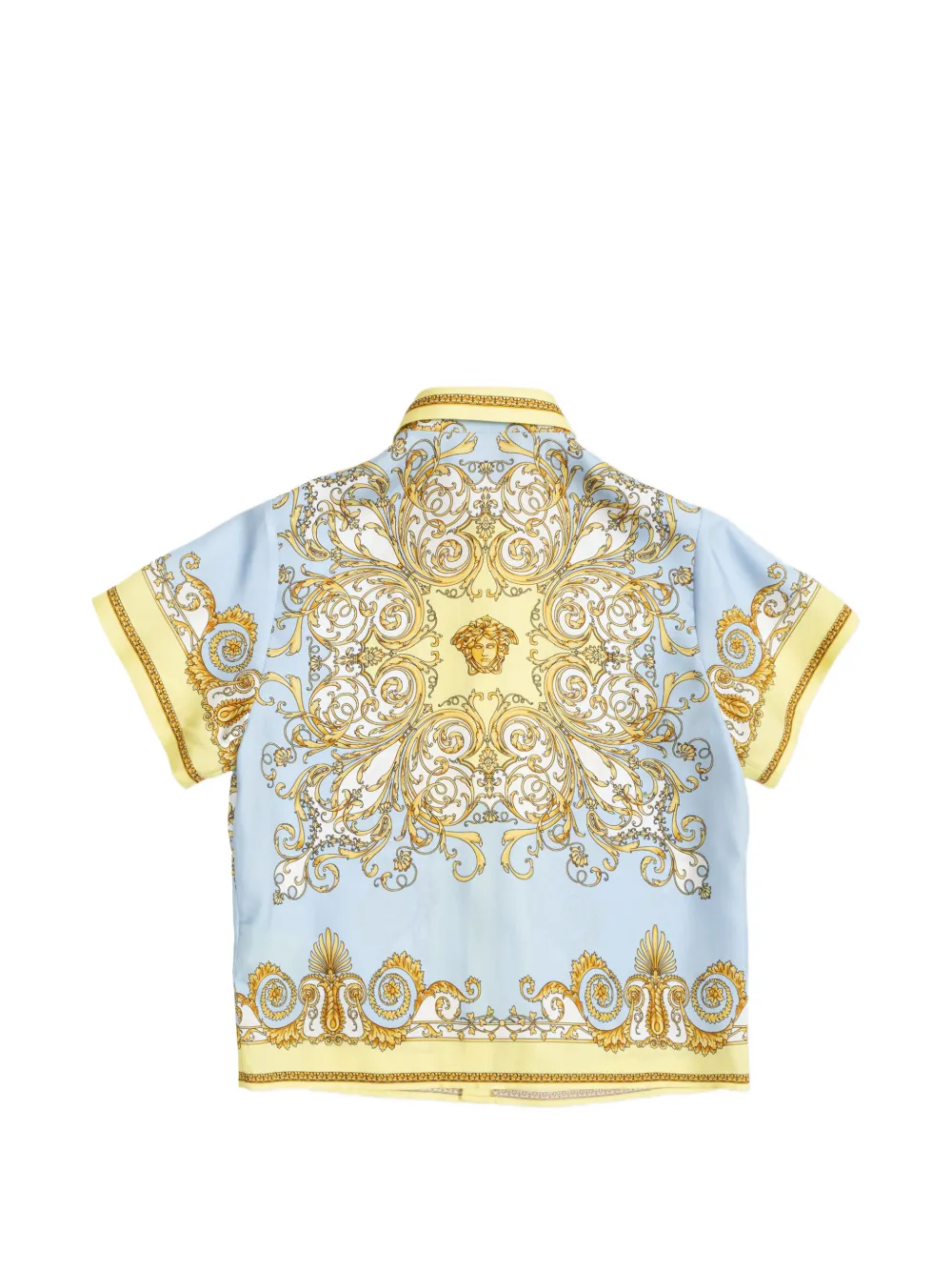  Versace Kids Barocco Print Shirt - Blue 