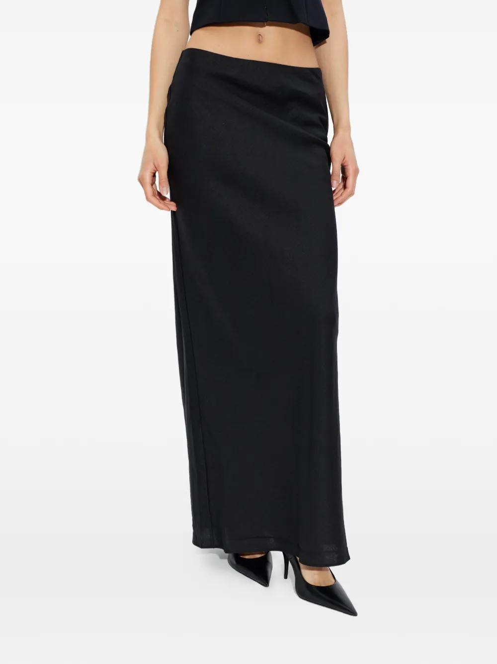  Cult Gaia Zip Maxi Skirt - Black 