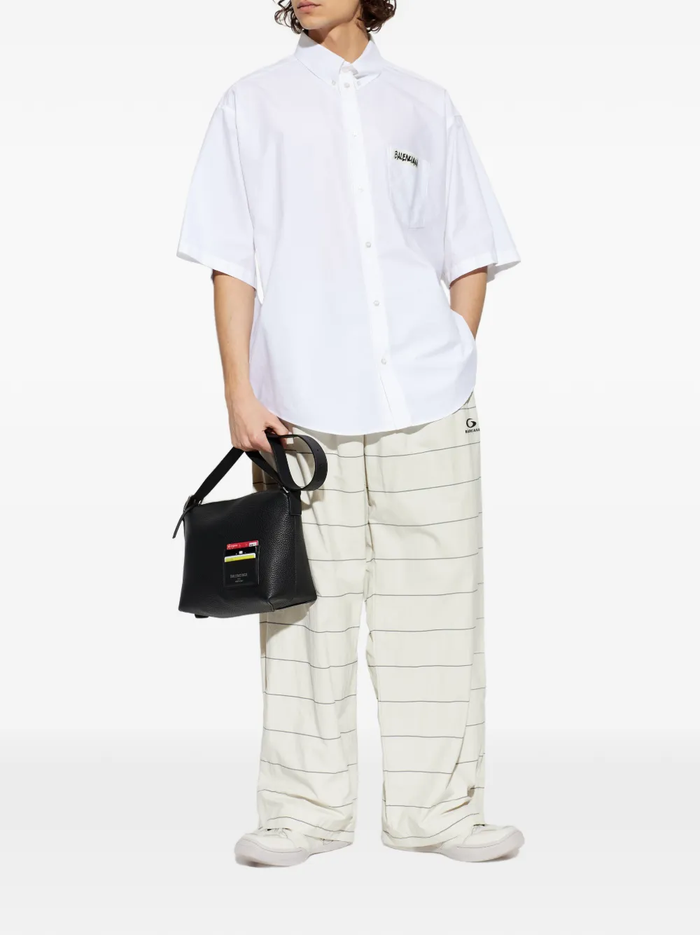 Balenciaga ストライプ パンツ | ニュートラル | FARFETCH JP