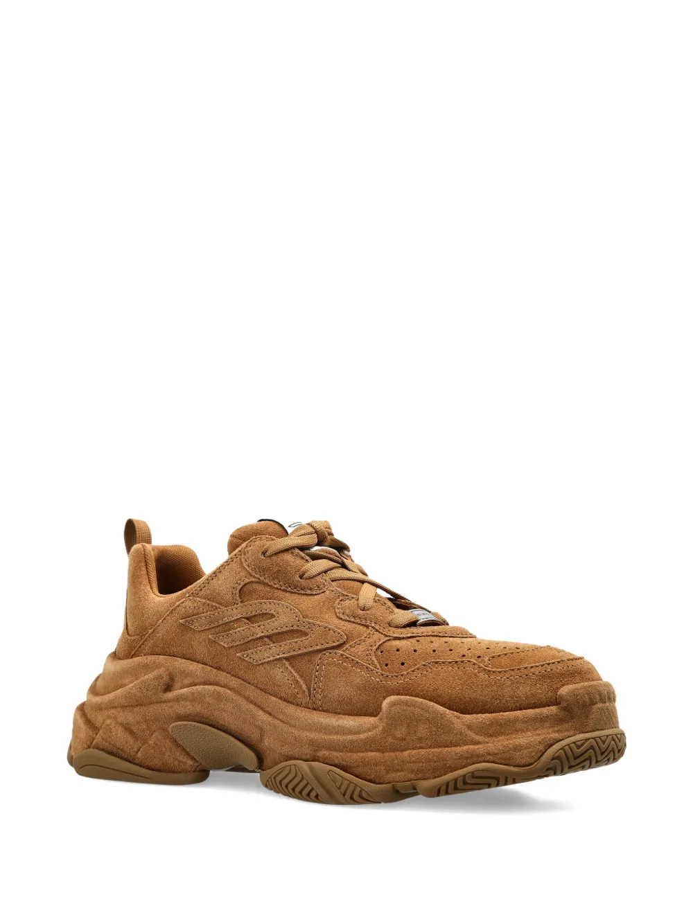 Balenciaga Triple S suède sneakers Bruin