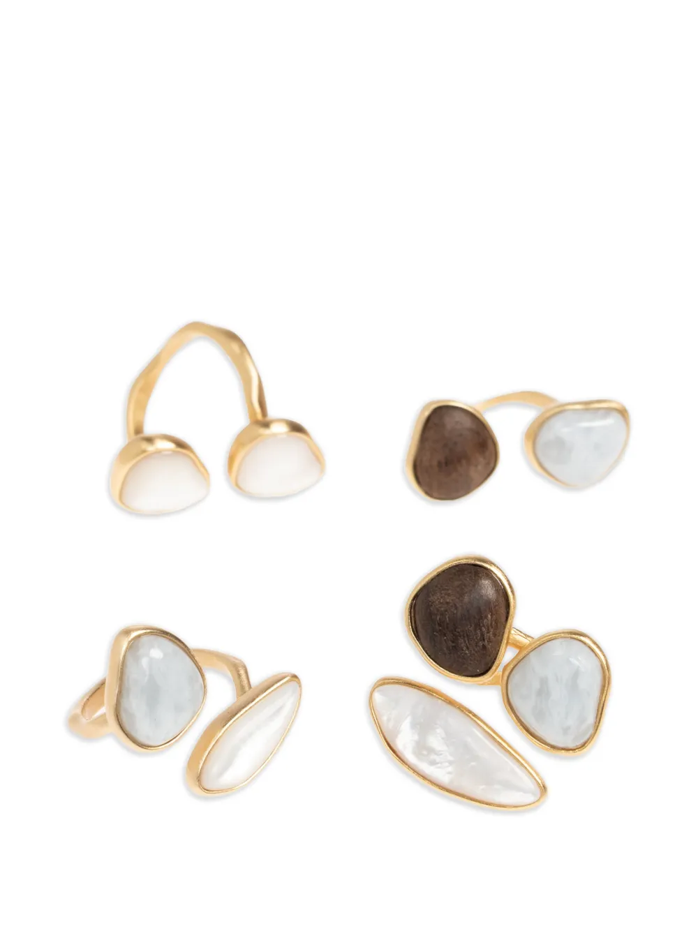 Cult Gaia Ina stone detail ring - Oro