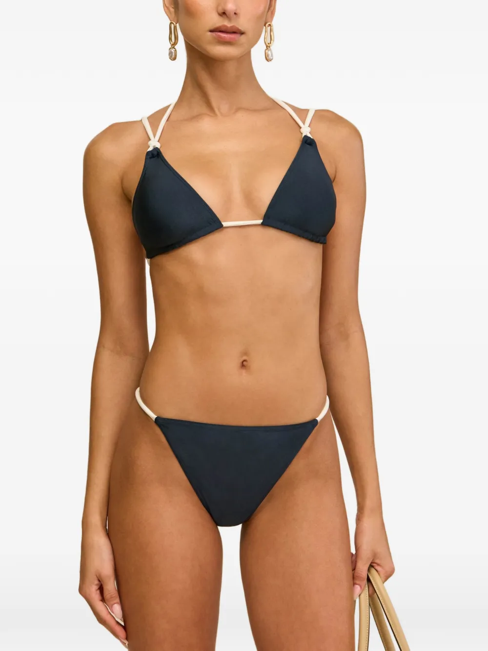 Cult Gaia triangle tie bikini - Blu