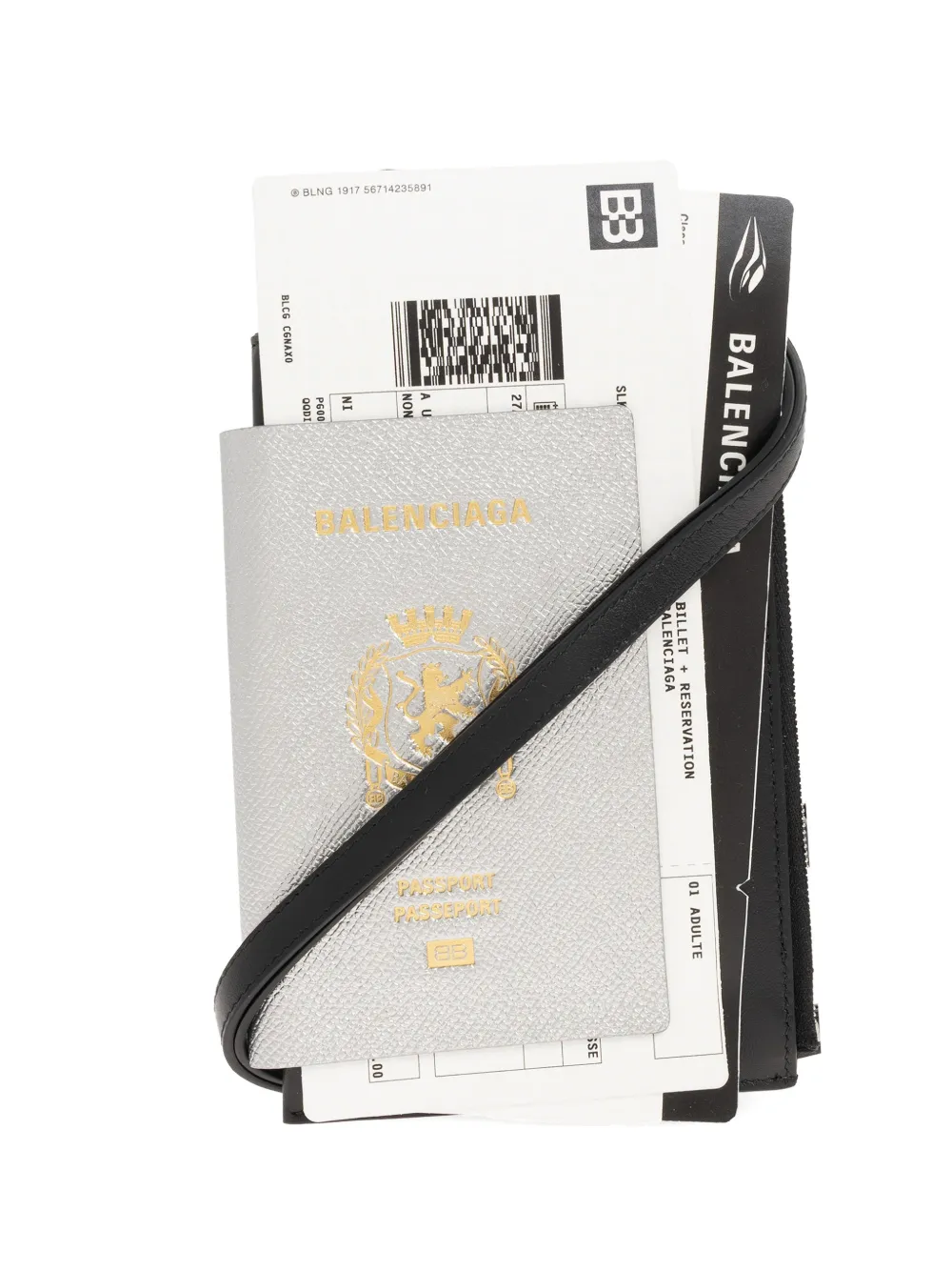 Balenciaga Zip Colourblock Cardholder In Red