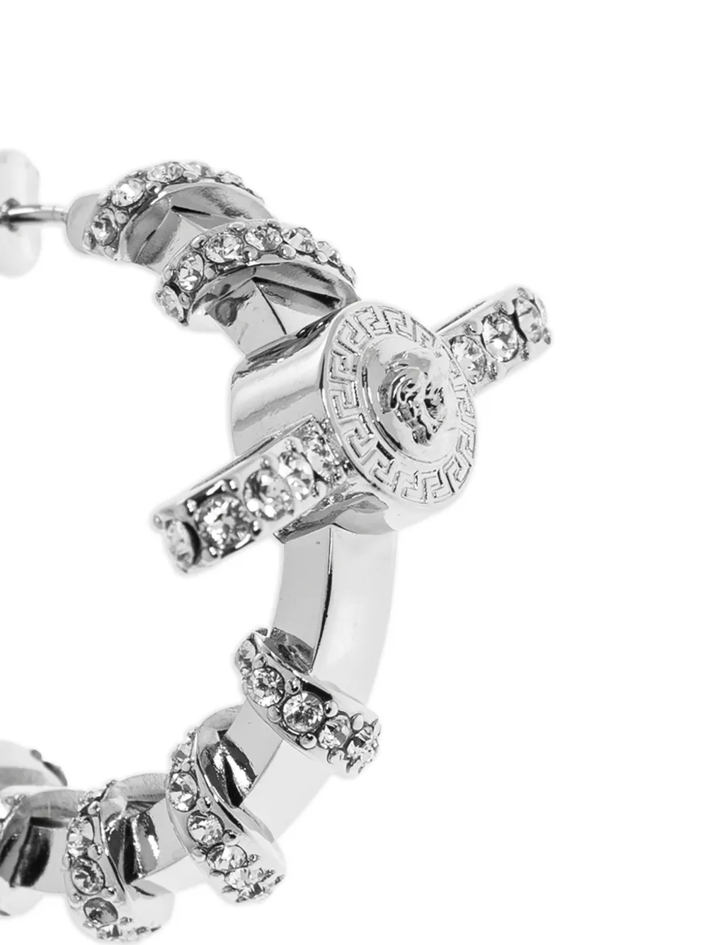  Versace Pendientes De Aro Con Detalles - Plateado 