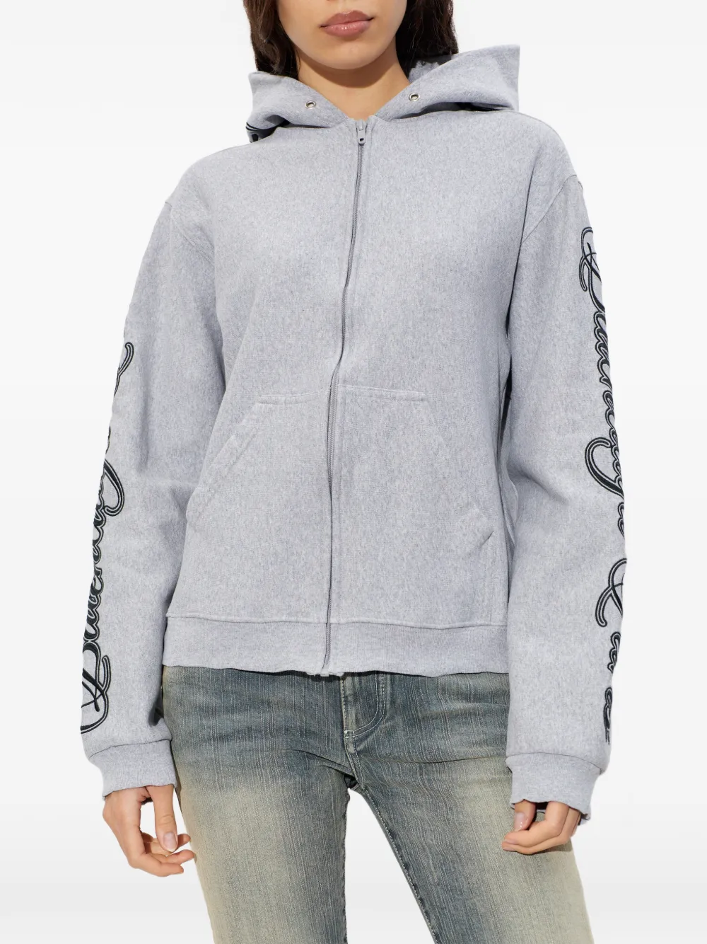  Balenciaga Logo Hoodie - Grey 