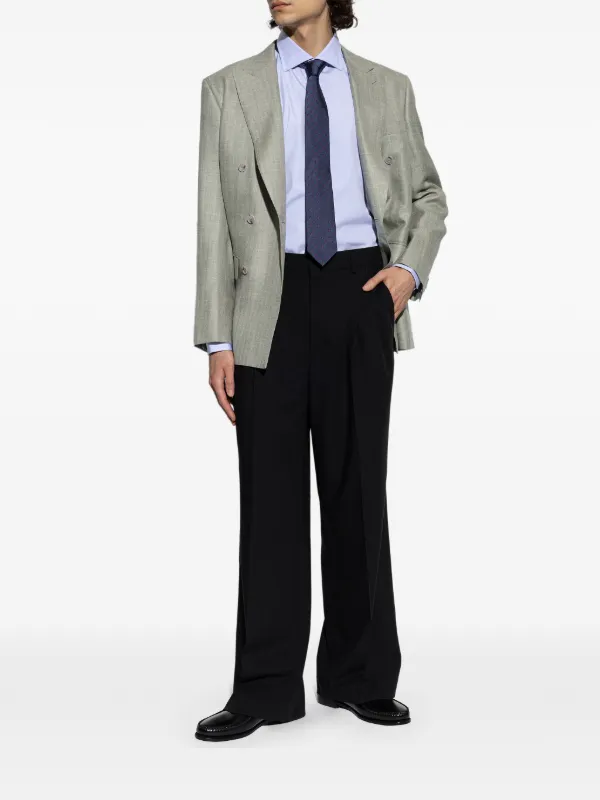 Brioni double-breasted Blazer | Grey | FARFETCH
