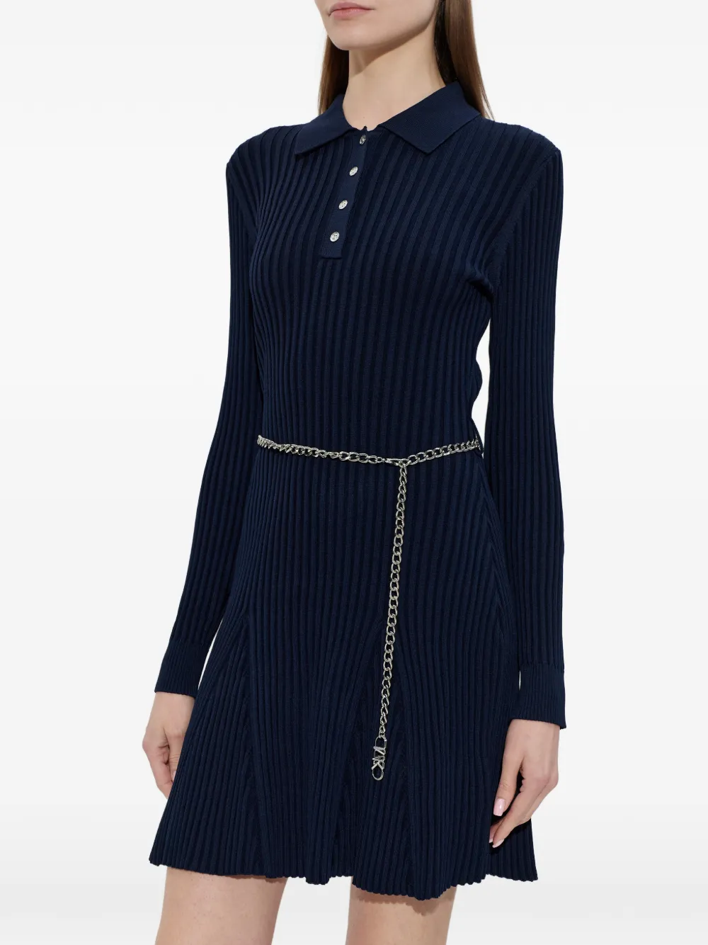 Polo-Collar Mini Dress