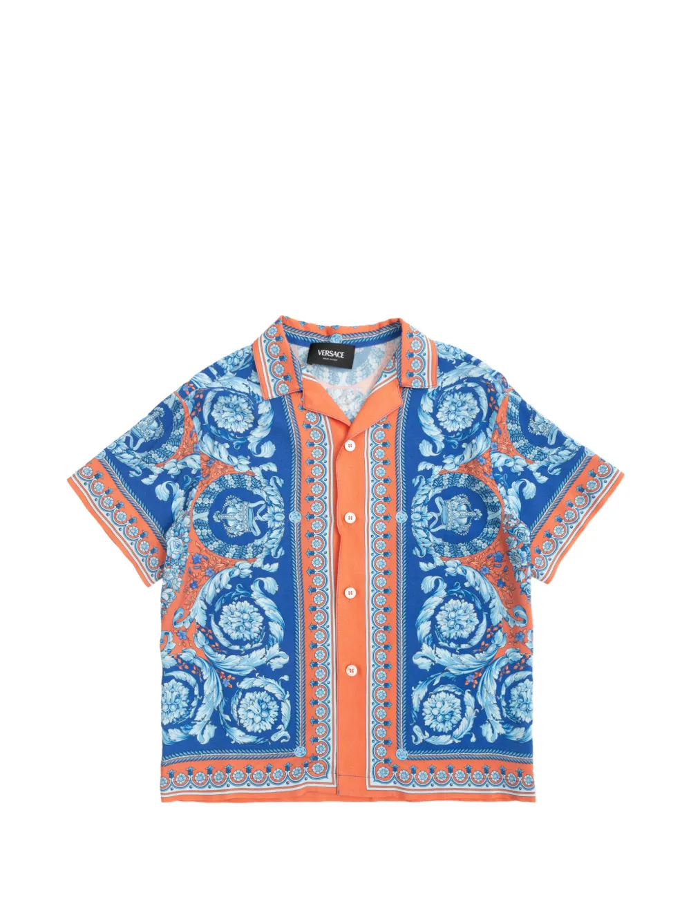 Versace Kids printed short-sleeve top - Blu