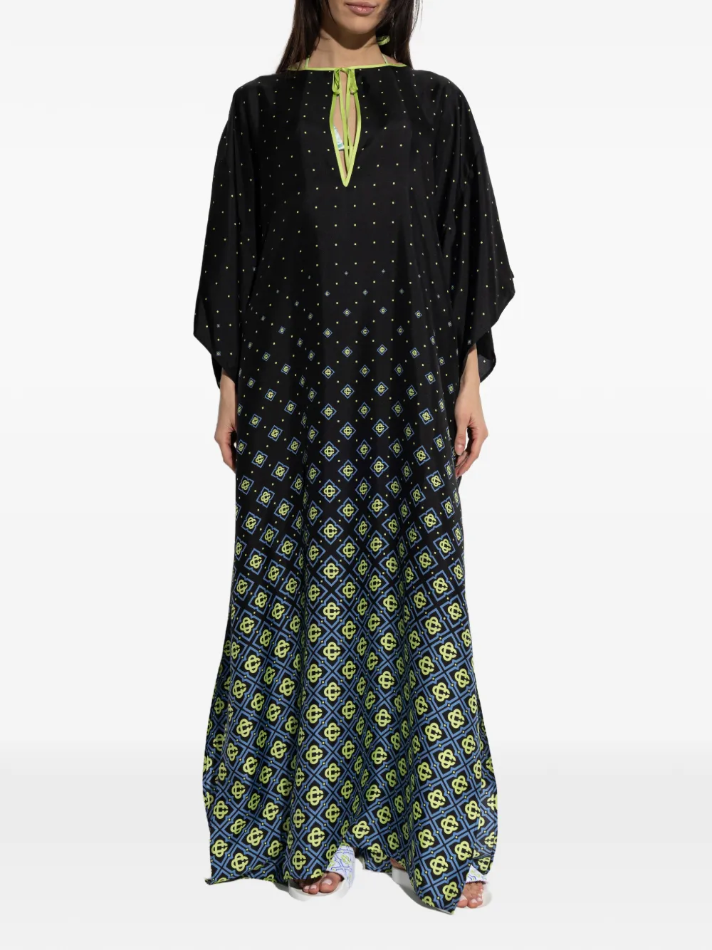 Casablanca Zijden maxi-jurk Zwart