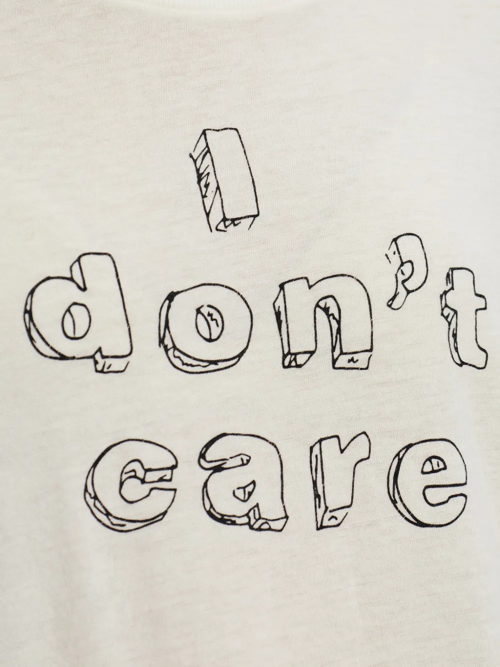 R13 T-shirt met print Beige