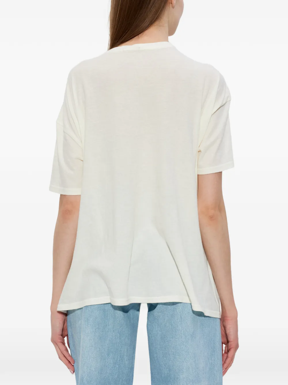 R13 T-shirt met print Beige