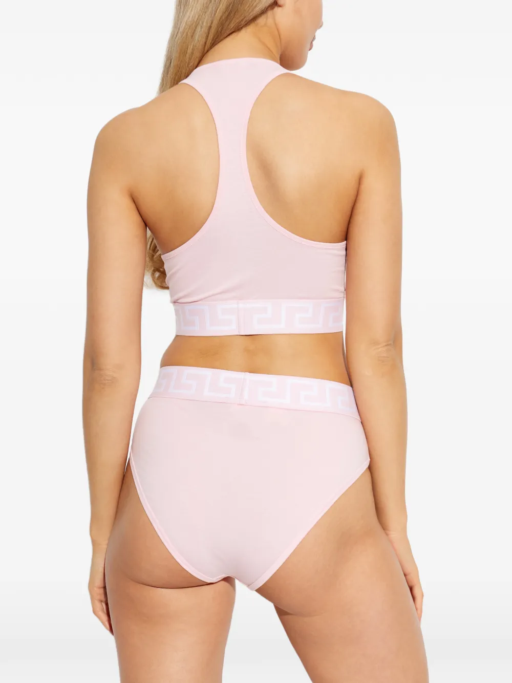  Versace Logo Waistband Briefs - Pink 
