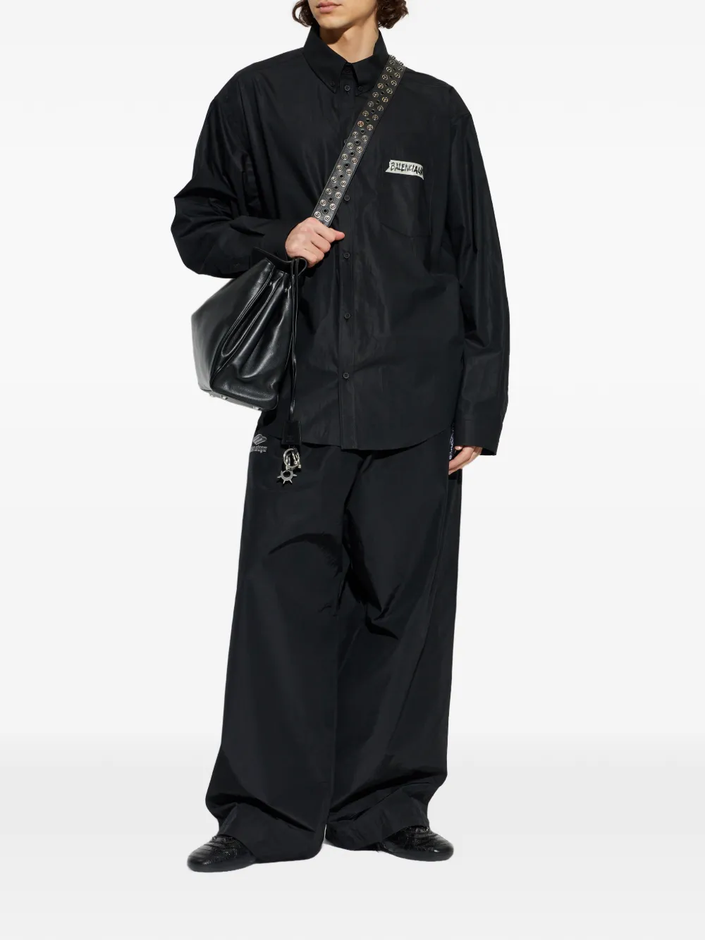 Balenciaga 3B trainingsbroek met logopatch Zwart