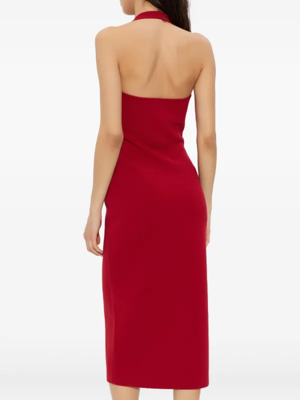 cult gaia red dress - Harlow Knit 100% nylon NYMERIA GOWN - MERLOT –