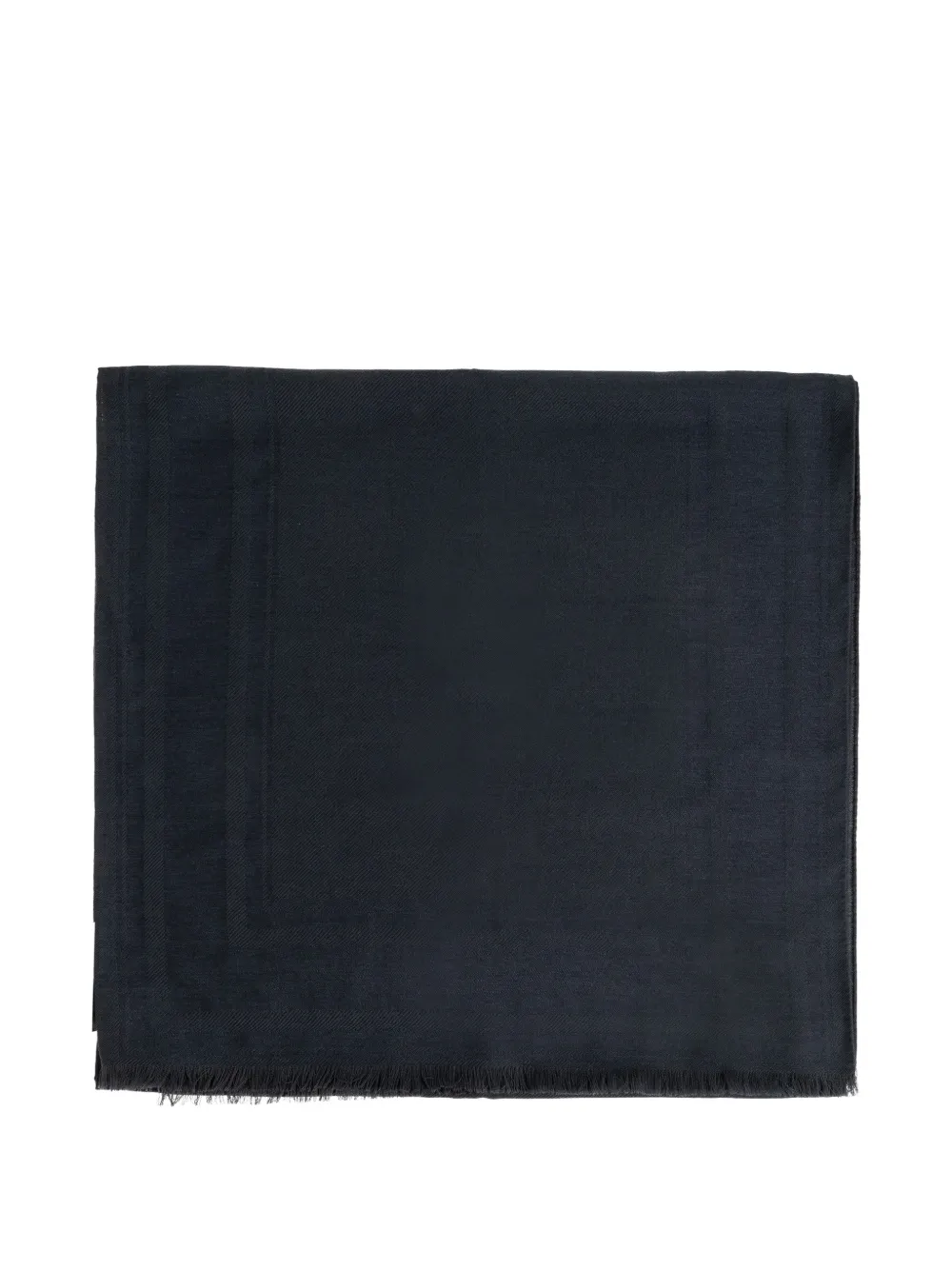 Brioni fringed-trim scarf - Blu