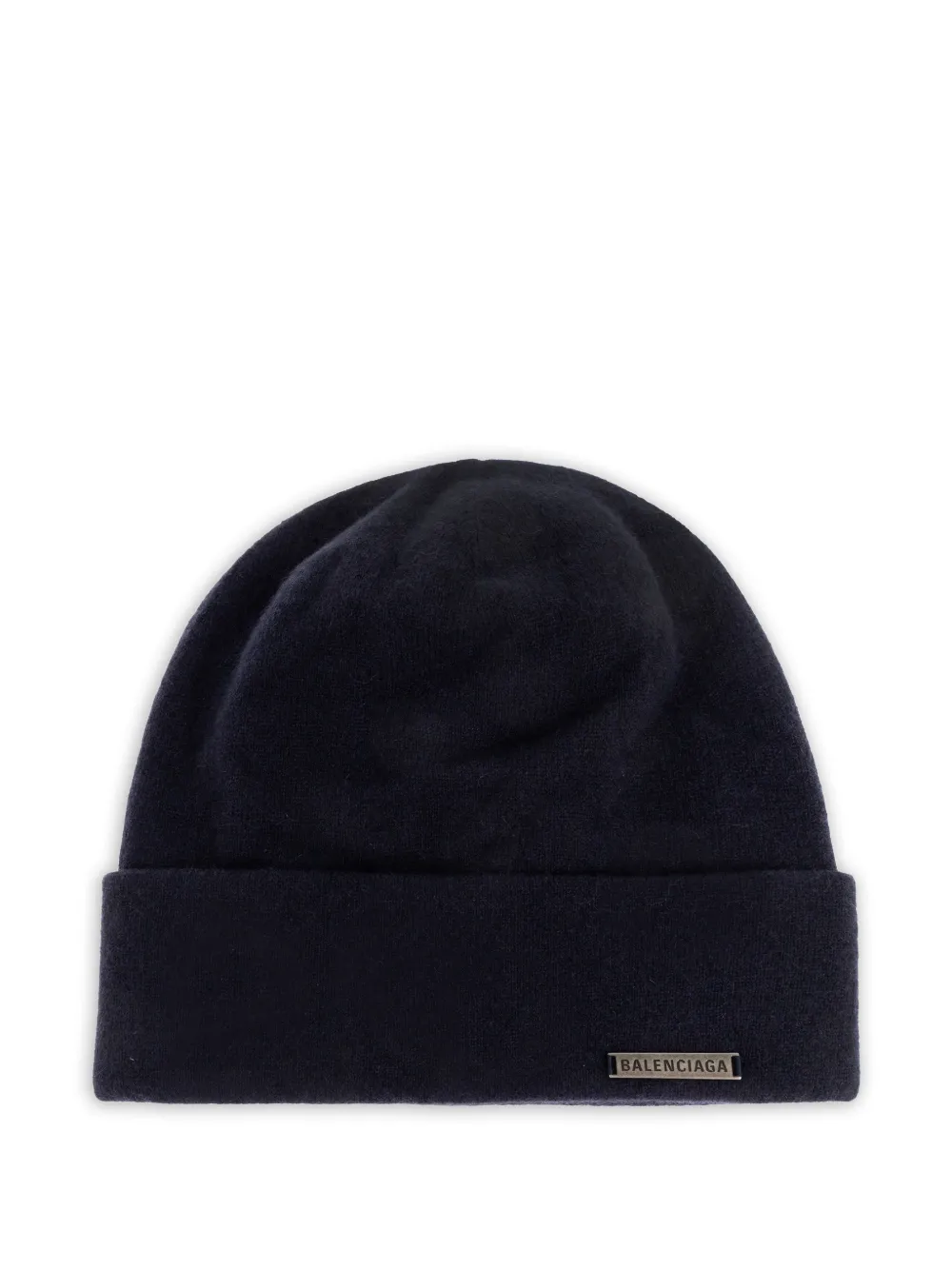 Balenciaga logo-plaque beanie - Blu