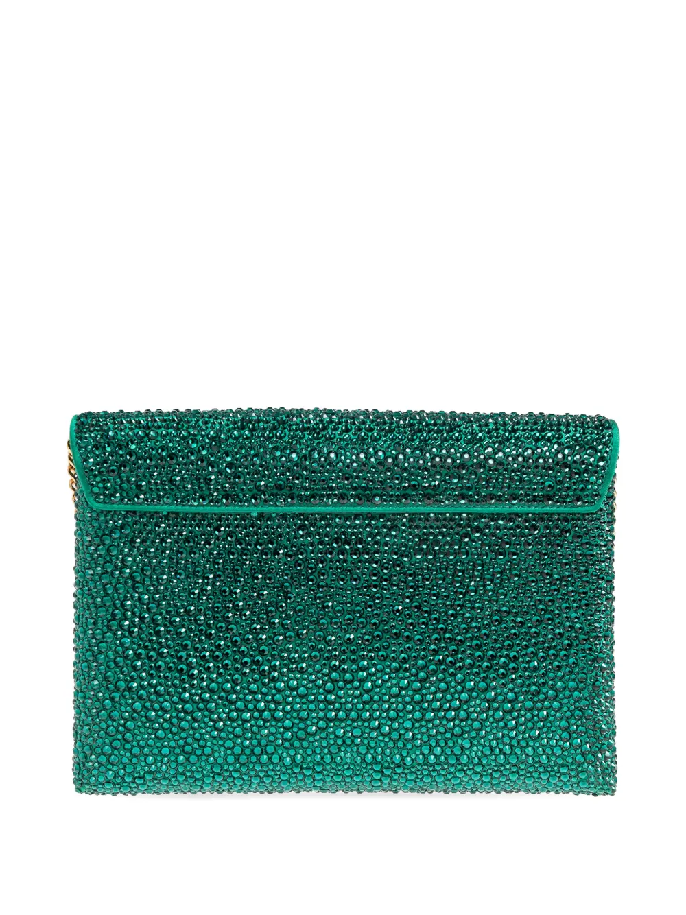  Versace Stud-embellished Clutch Bag - Green 