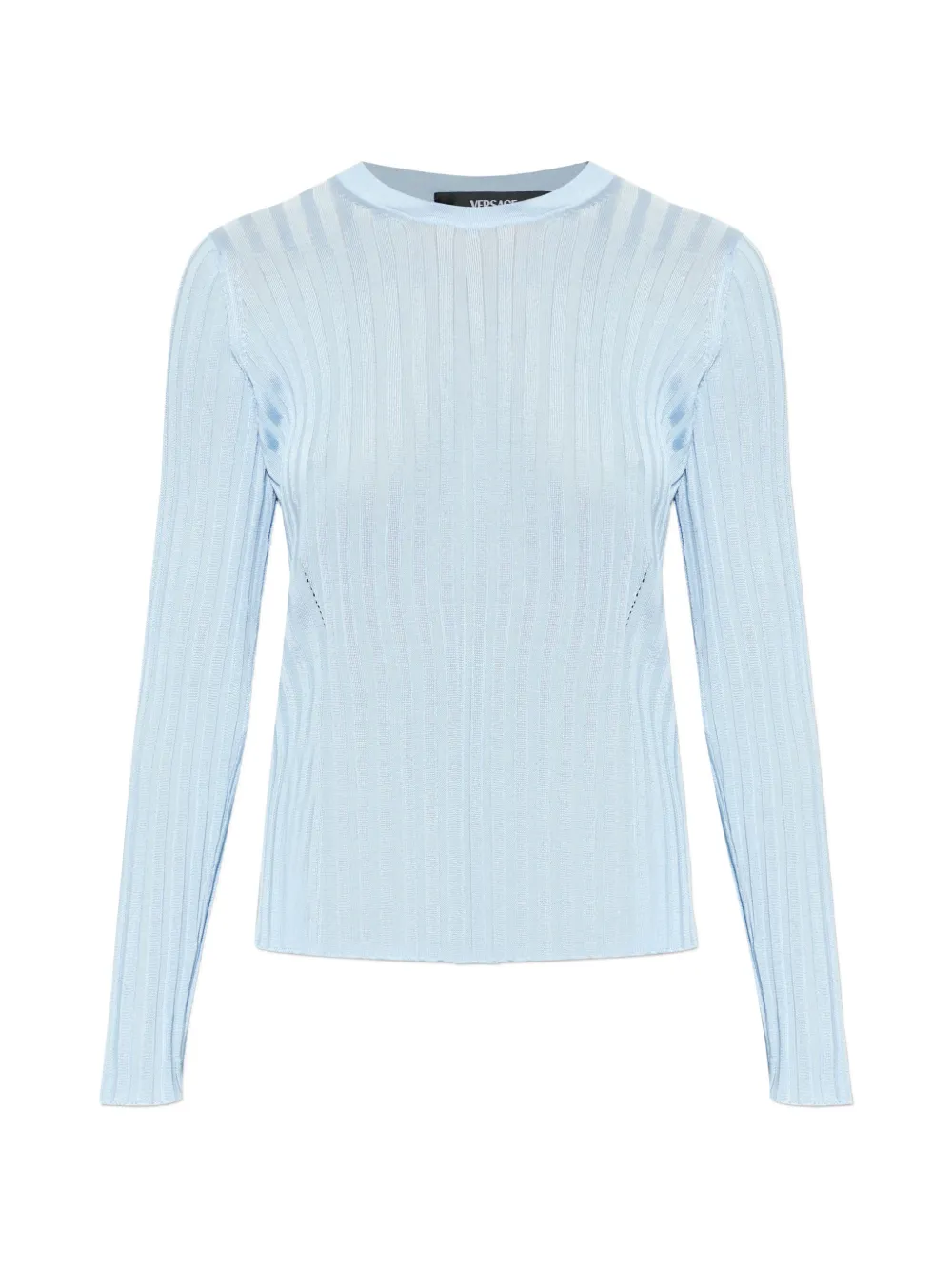 Versace ribbed-knit top - Blu
