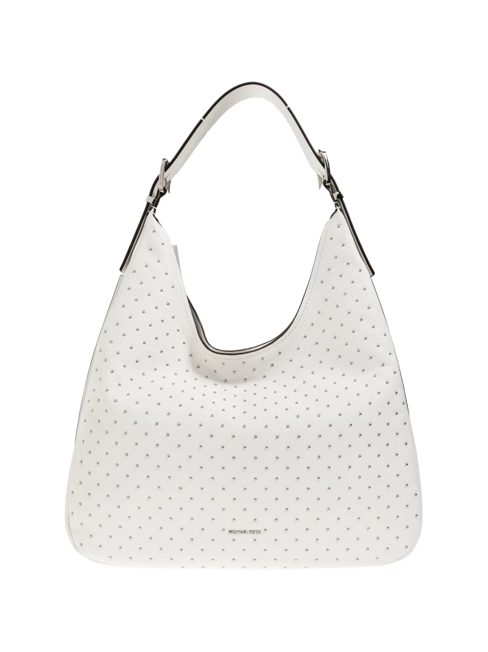 Michael Michael Kors large Nolita studded shoulder bag - Bianco