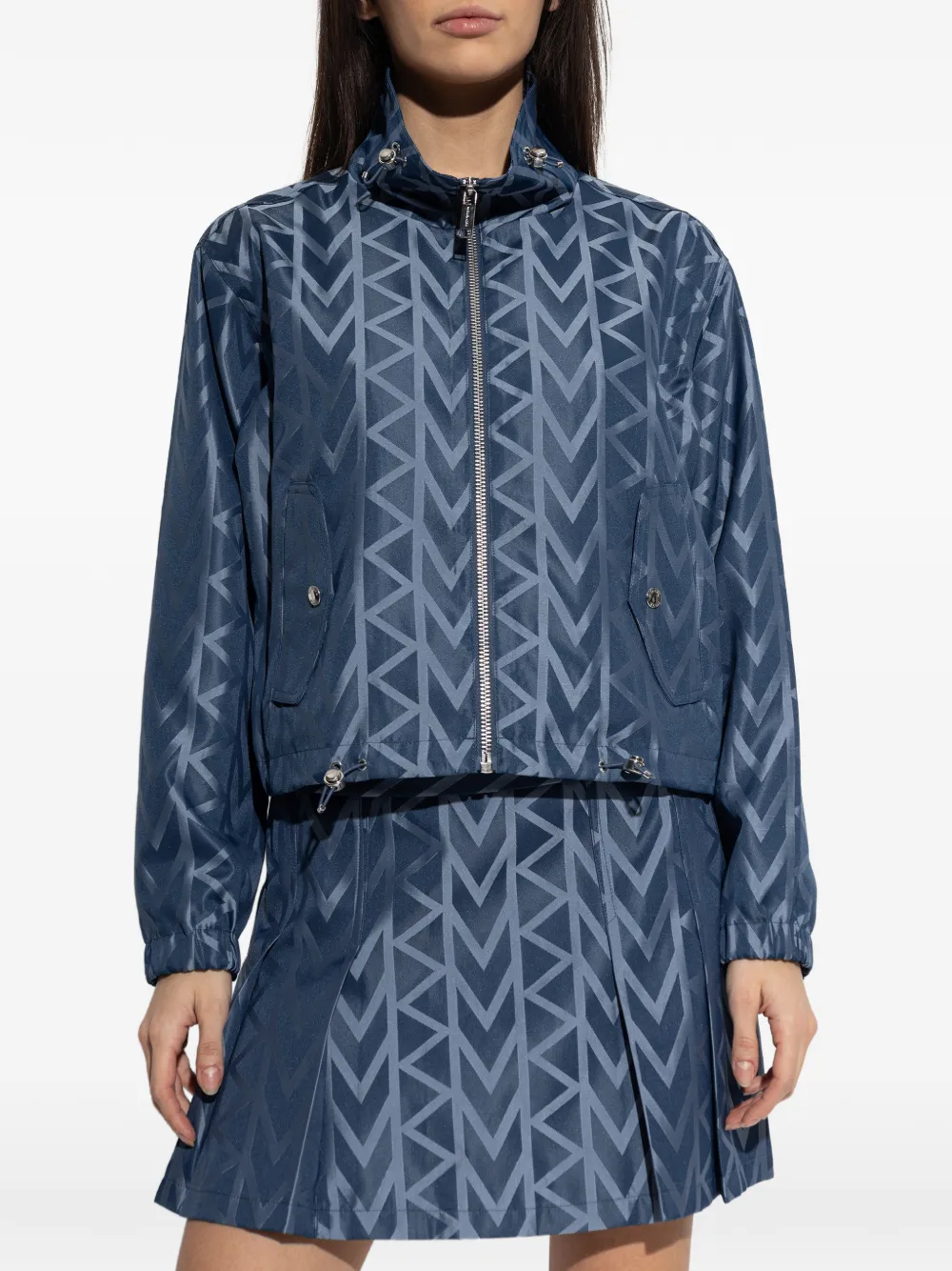  Michael Michael Kors Geometric-pattern Zip Jacket - Blue 