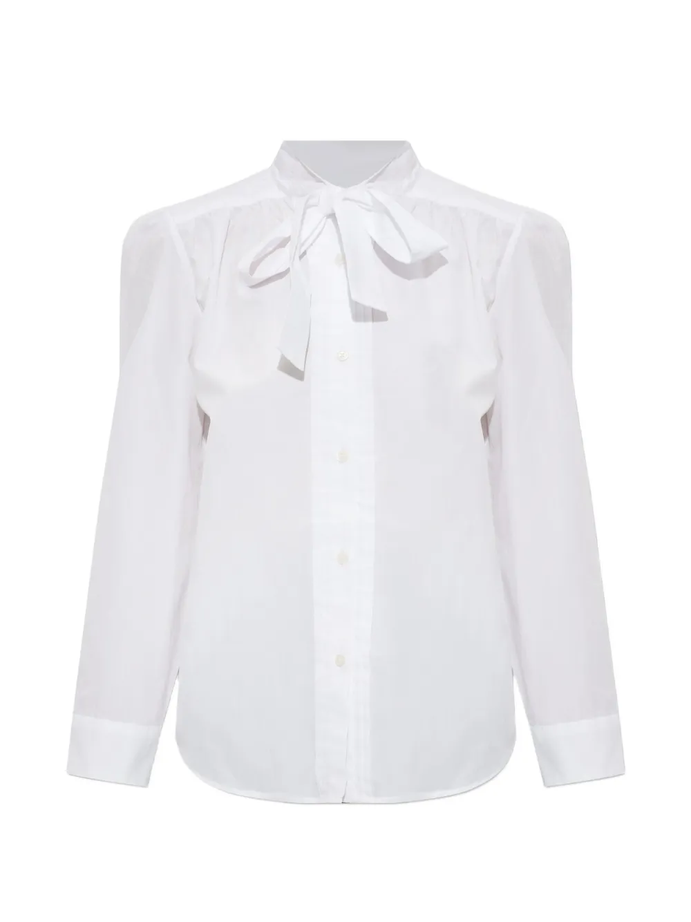 R13 tie-detail long-sleeve shirt - Bianco