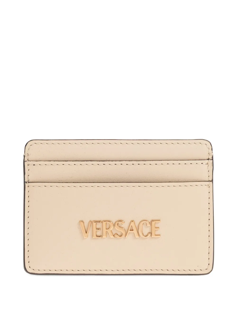 Versace logo-lettering card holder - Toni neutri