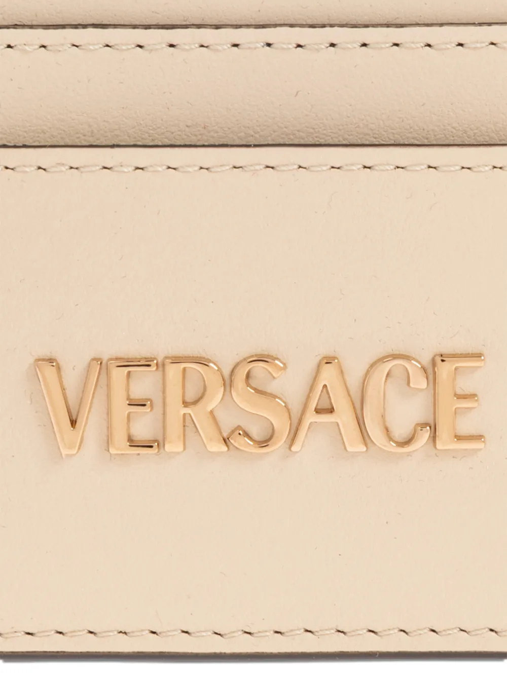  Versace Logo-lettering Card Holder - Neutrals 