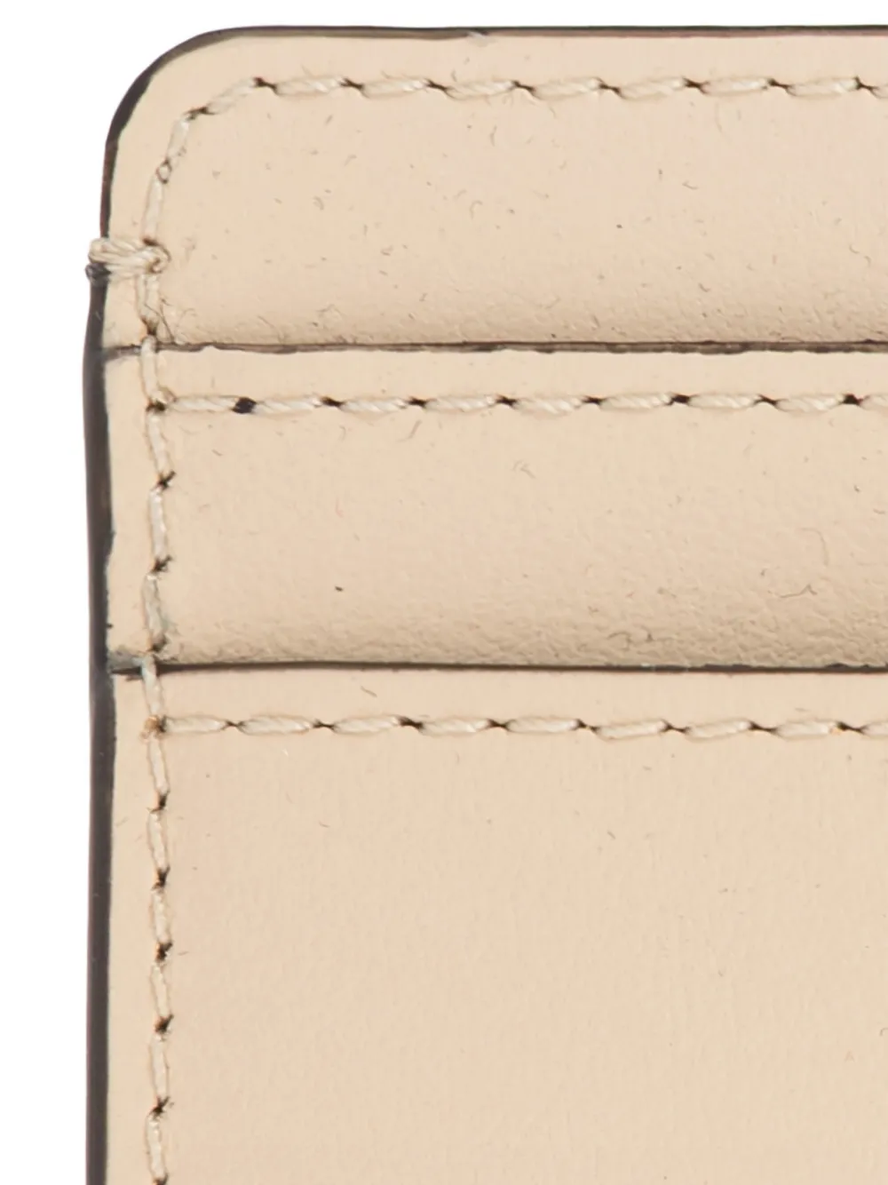 Versace leren pasjeshouder met label Beige