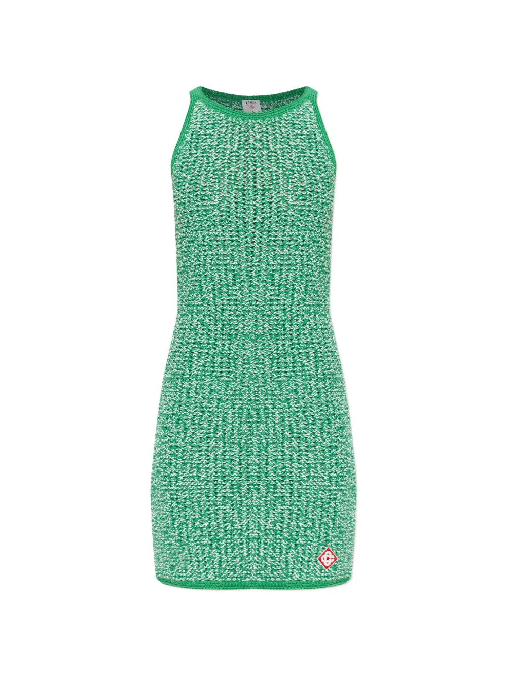 Casablanca logo-patch mini dress - Verde