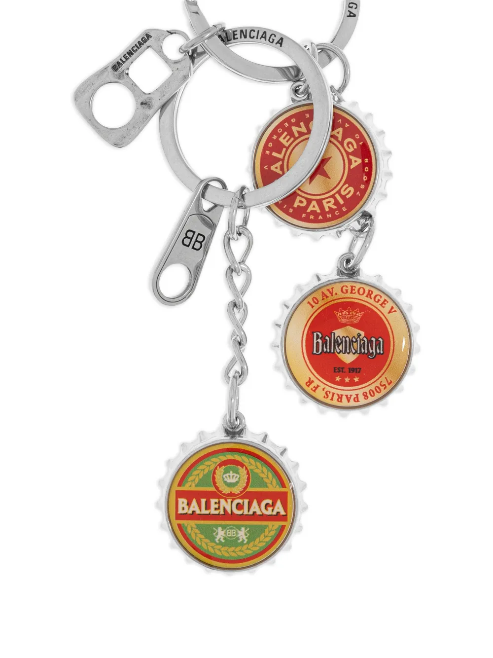 Balenciaga Sleutelhanger met flessendop Zilver