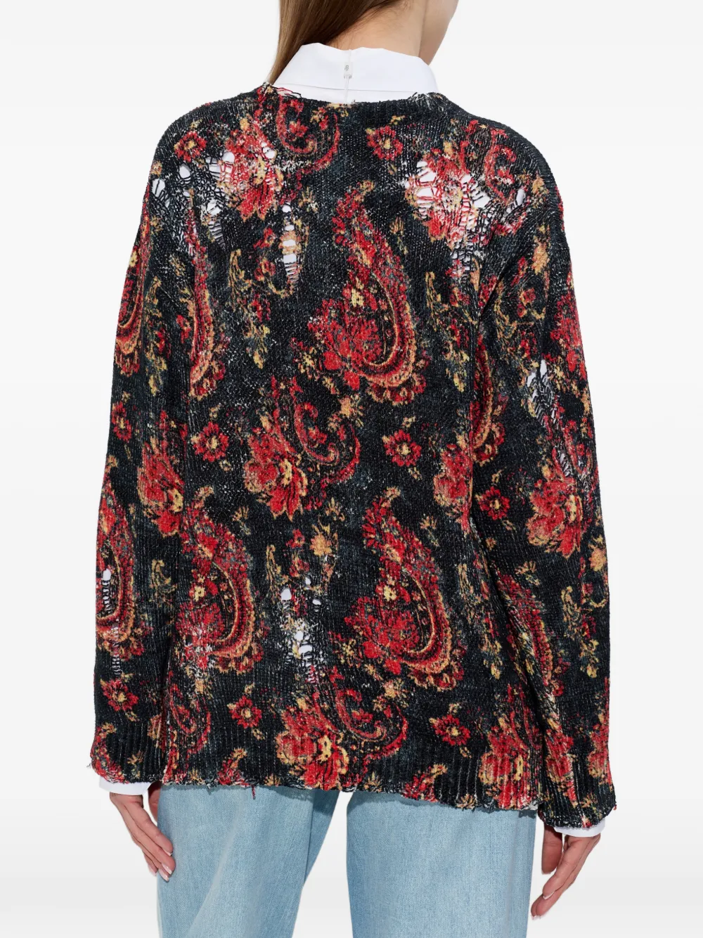 R13 Vest met paisley-print Zwart