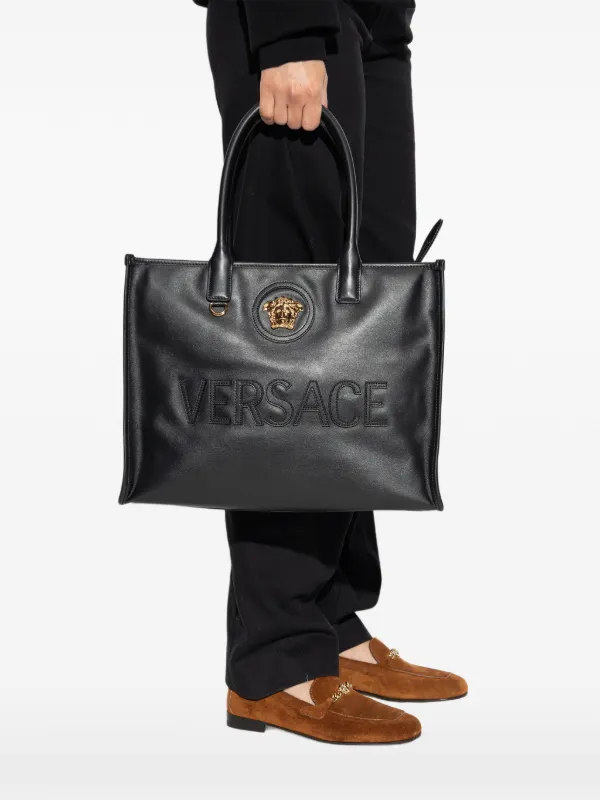 Versace ラ メドゥーサ ハンドバッグ L | ブラック | FARFETCH JP