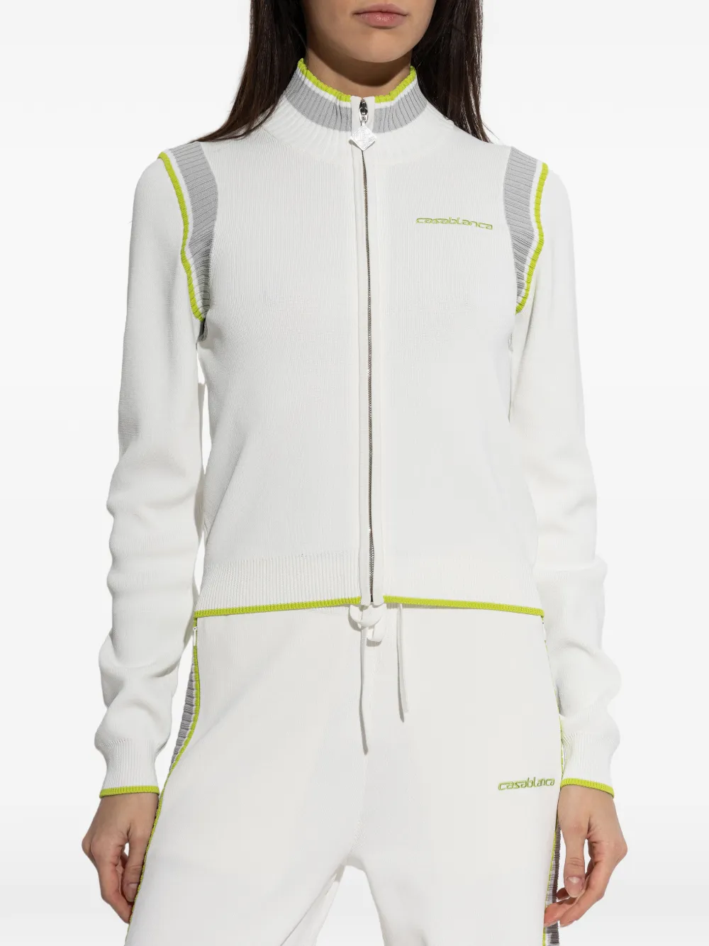 Casablanca Vest met rits Wit