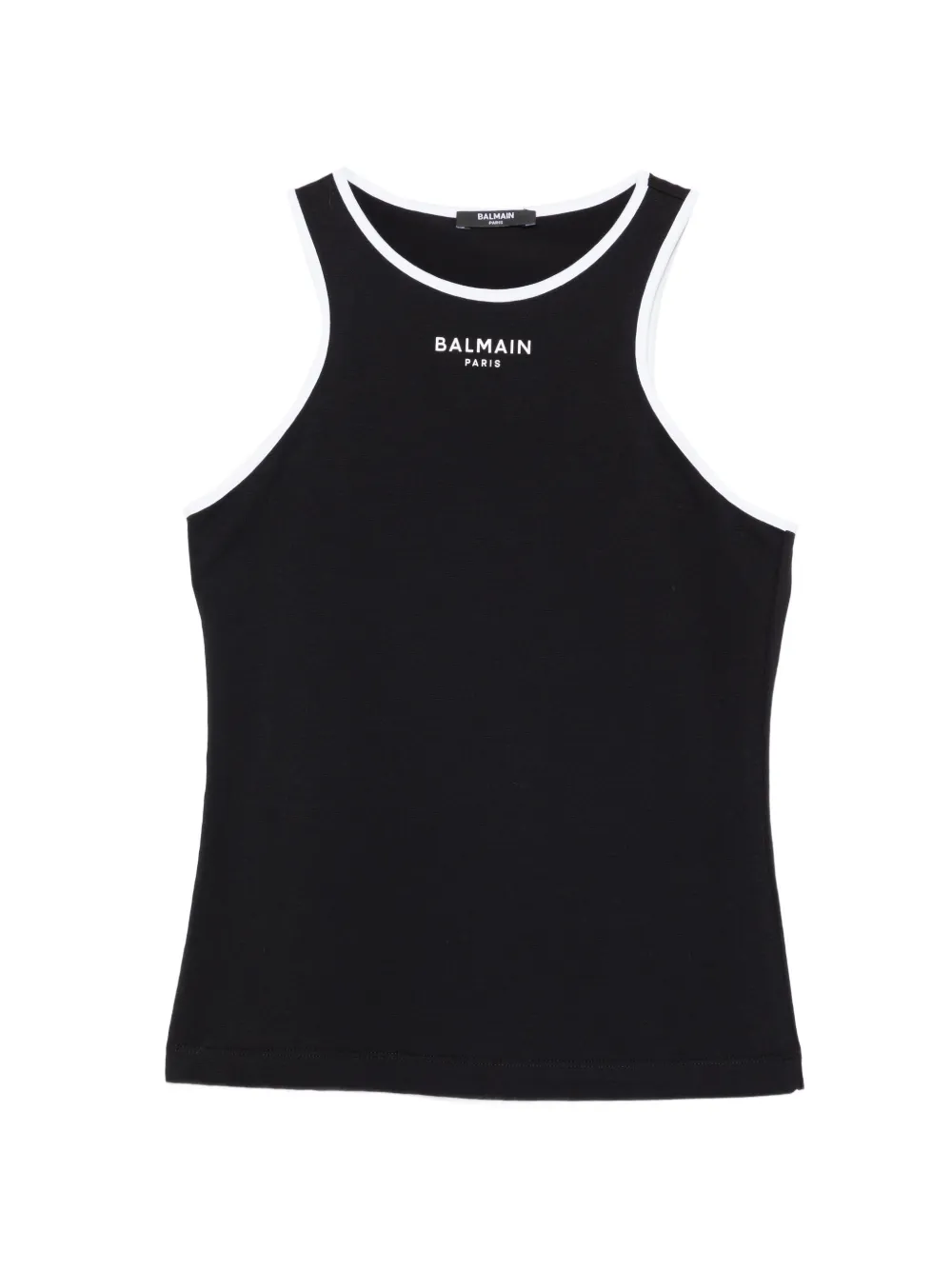 Balmain Kids contrasting-trim top - Nero