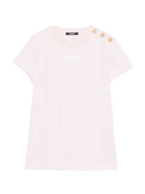 Balmain Kids buttoned T-shirt