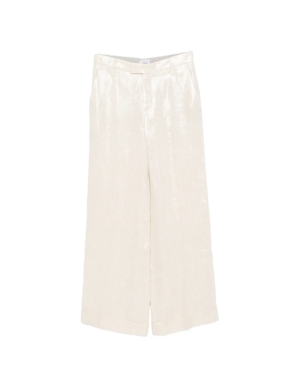 Brunello Cucinelli Linen Trousers In Neutral