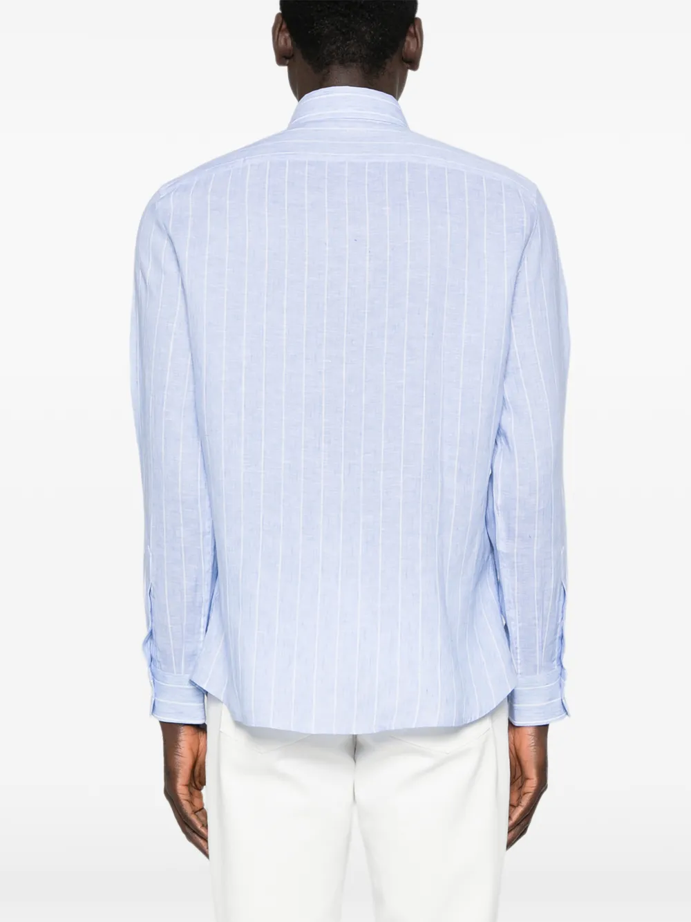 Brunello Cucinelli Gestreept overhemd Blauw