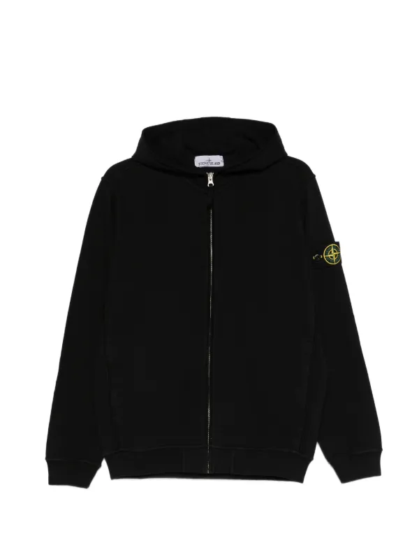 Stone Island ジップ パーカー | ブラック | FARFETCH JP
