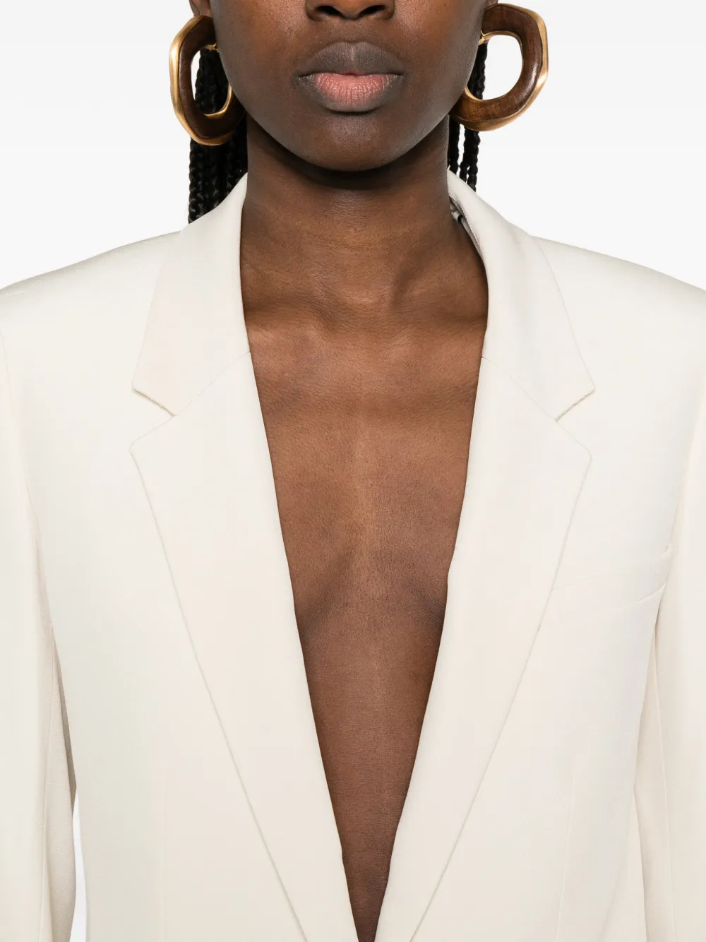 ISABEL MARANT Feray blazer met enkele rij knopen Beige