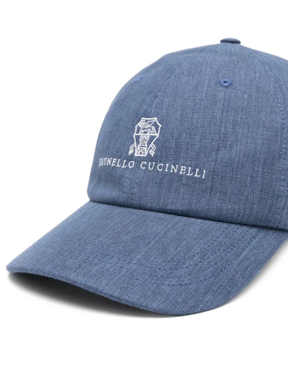  Brunello Cucinelli Logo Baseball Cap - Blue 